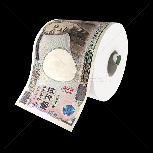 Сток-фото: иена · потеряли · власти · 3d · иллюстрации · туалетная · бумага