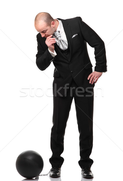 Zdjęcia stock: Pewny · ślub · pan · młody · piłka · stóp