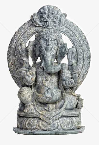 Sculptuur steen indian god kunst silhouet Stockfoto © tiero