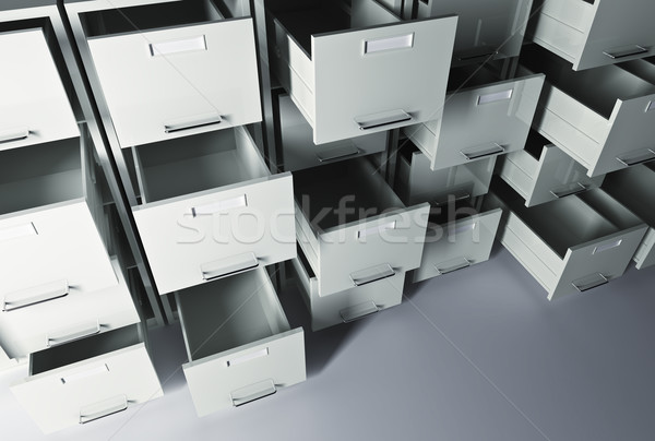 Stock photo: file cabinet 3d