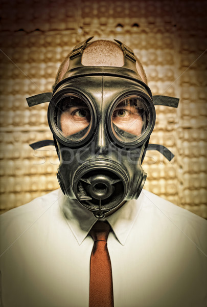 businessman with gas mask Stock photo © tiero