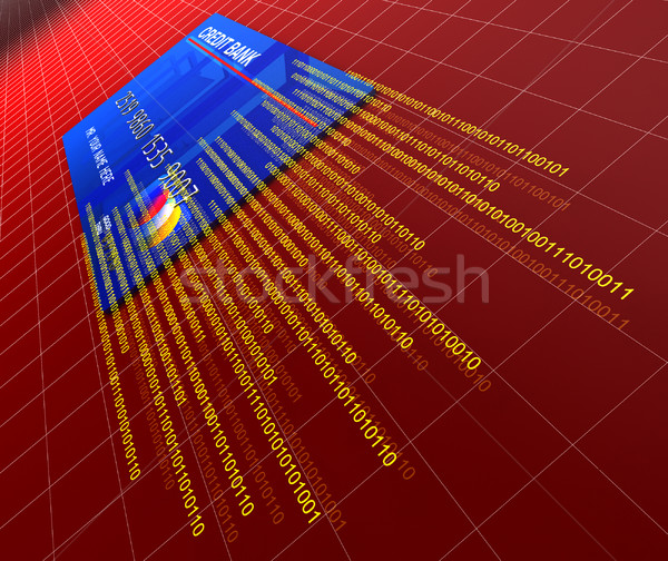 Ecommerce oddać 3D klasyczny karty kredytowej Internetu Zdjęcia stock © tiero