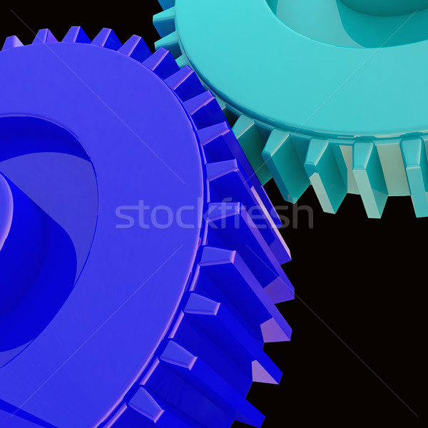 blue gear background Stock photo © tiero