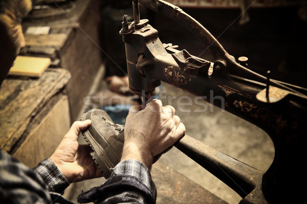 cobbler at work Stock photo © tiero