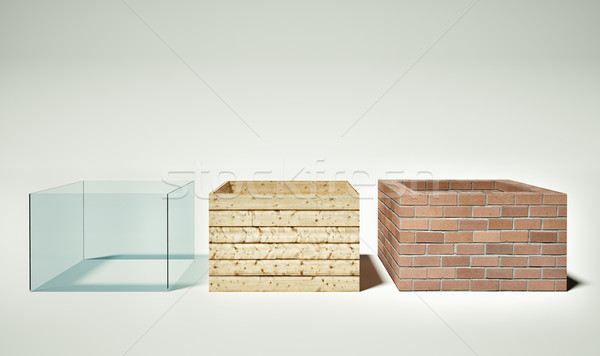 хрупкий сильный 3D изображение материальных стены Сток-фото © tiero