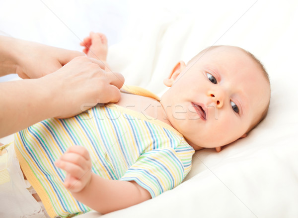 Baby Porträt jungen Gesundheit Schönheit Stock foto © tiero