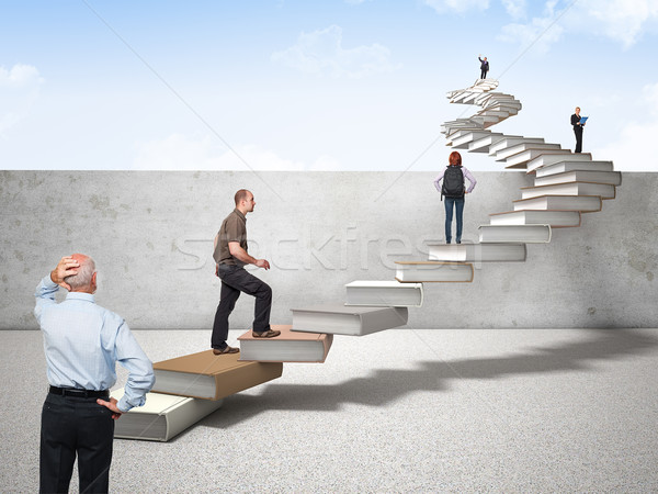 Stock photo: knowledge stair