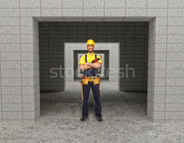 manual worker in modern building Stock photo © tiero