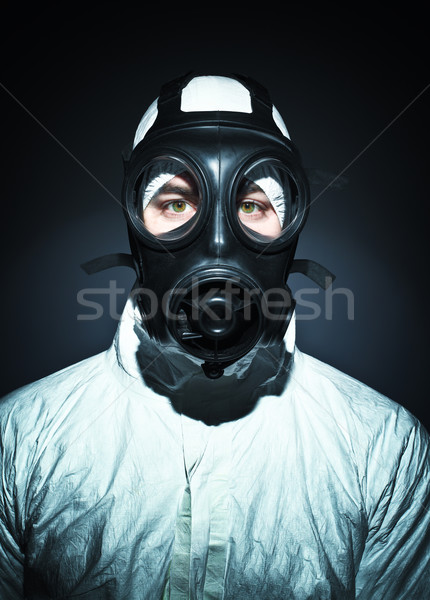 man with gas mask Stock photo © tiero