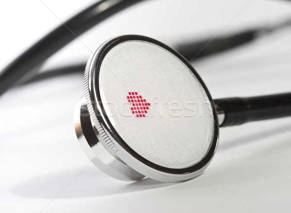 Stock photo: stethoscope closeup heart