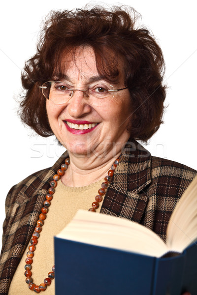 Sorridere senior insegnante ritratto vecchia isolato Foto d'archivio © tiero