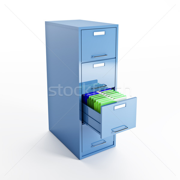 Datei Schrank 3D Bild weiß Stock foto © tiero