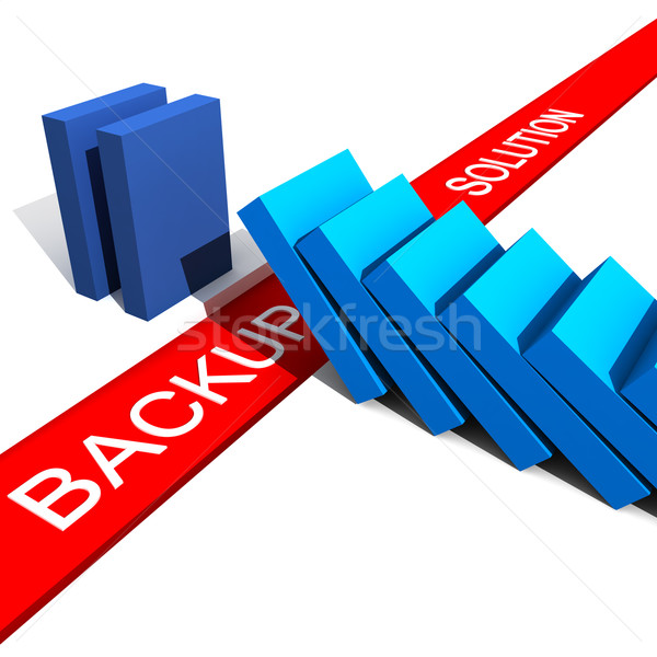 Backup kann sparen 3D-Darstellung Bild zeigen Stock foto © tiero