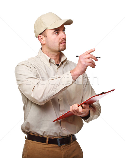 Plicht klassiek jonge werk geïsoleerd Stockfoto © tiero