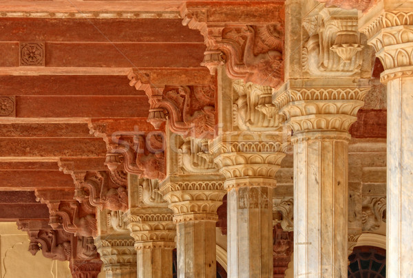Starożytnych kolumny obraz budynku projektu podróży Zdjęcia stock © tiero