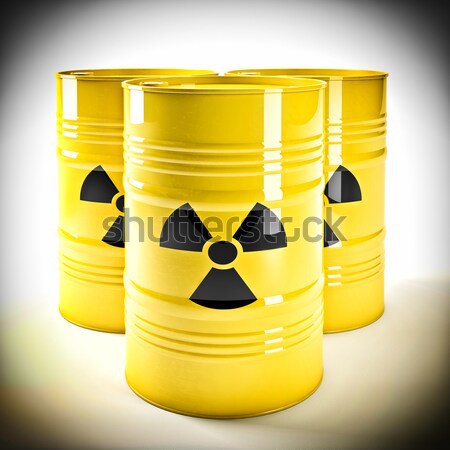 Radioactifs 3D image jaune chimiques sécurité Photo stock © tiero