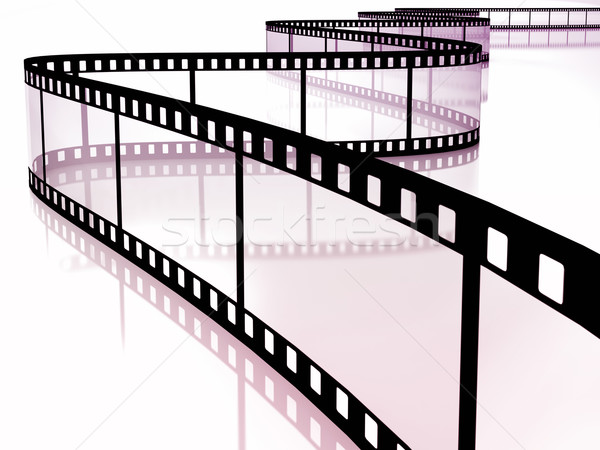 Filme 3D imagem film strip branco cinema Foto stock © tiero