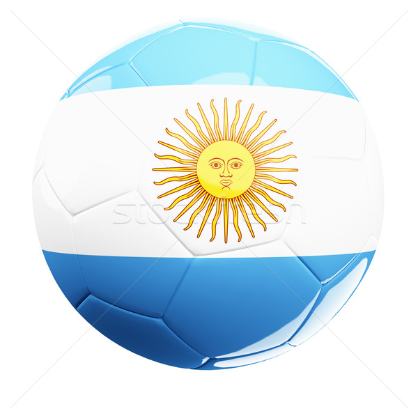 Stock fotó: Argentína · futballabda · 3D · futballabda · zászló · kép