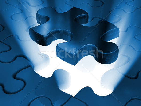 jigsaw piece of puzzle Stock photo © tiero