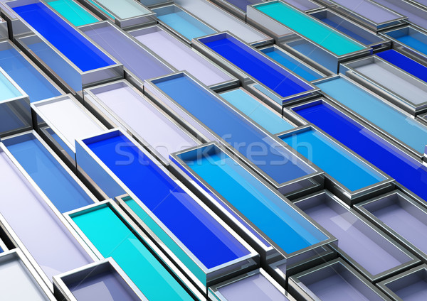 fine image 3d of chrome tank with blue paint  Stock photo © tiero