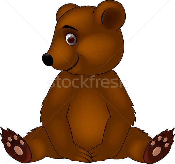 Funny Baby Bear Cartoon Vector Illustration C Tigatelu Stockfresh