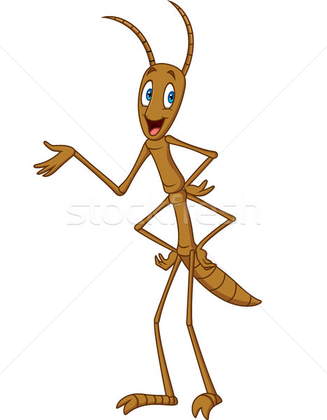 Cartoon stick insect glimlach gelukkig natuur Stockfoto © tigatelu
