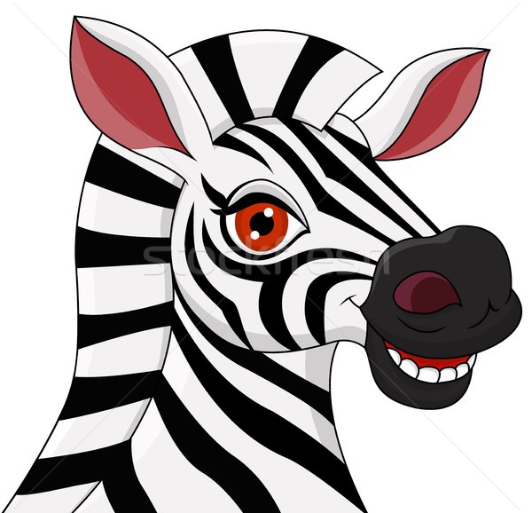 Сток-фото: зебры · голову · Cartoon · ребенка · весело · Африка