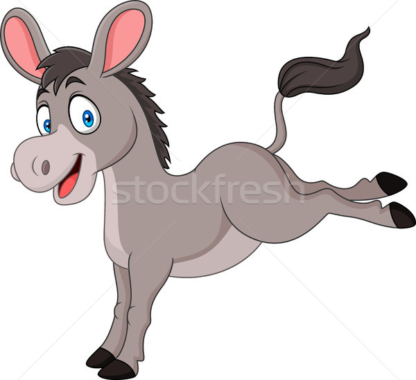 Cartoon happy donkey Stock photo © tigatelu