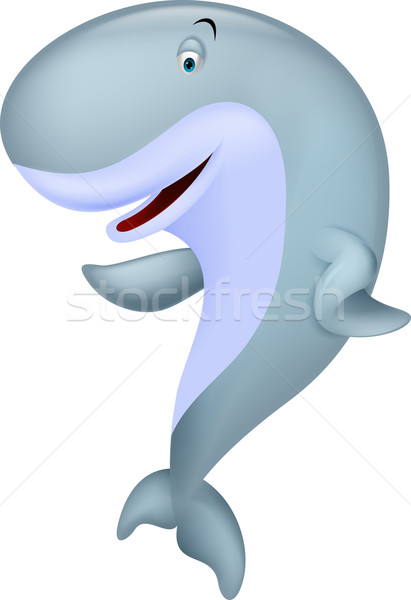 Sperma balena cartoon isolato bianco Foto d'archivio © tigatelu