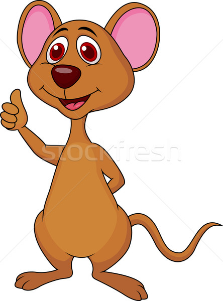 Foto stock: Cute · ratón · Cartoon · pulgar · hasta · juguete