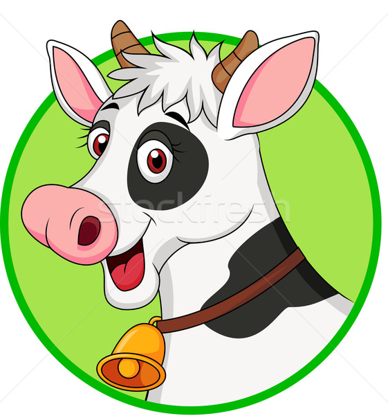 Cute cow cartoon mascot Stock photo © tigatelu