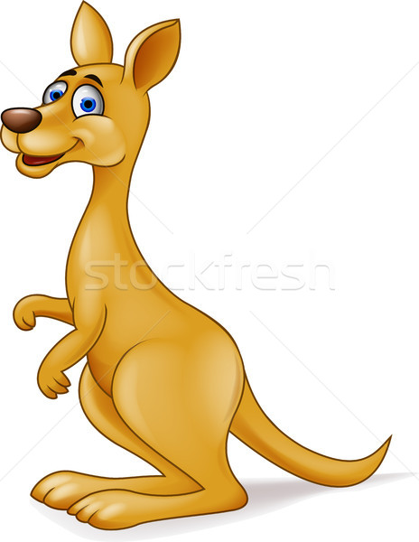 Känguru Karikatur glücklich Spielzeug drucken kid Stock foto © tigatelu