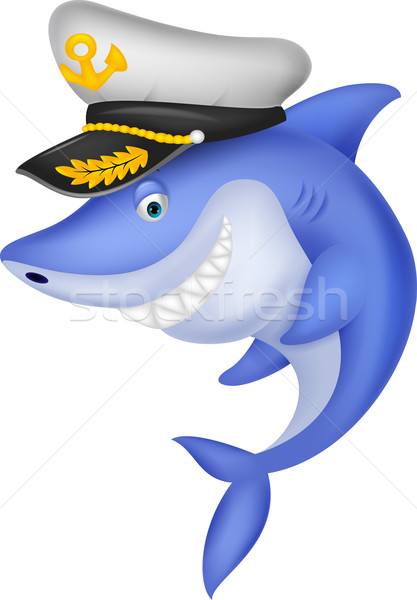 Foto stock: Tubarão · isolado · branco · peixe · boca · dentes