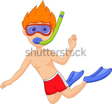 Snorkeling dziewczyna plaży sportu lata okulary Zdjęcia stock © tigatelu
