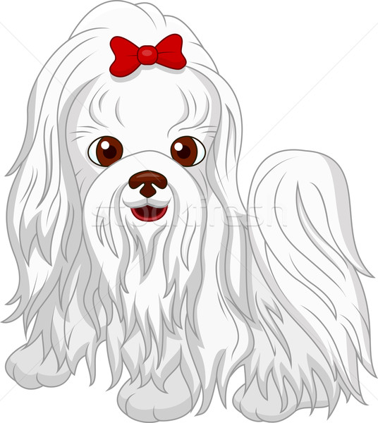 Sevimli köpek karikatür kırmızı hayvan şerit Stok fotoğraf © tigatelu