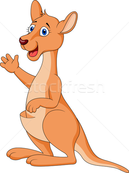 Cute kangaroo cartoon Stock photo © tigatelu