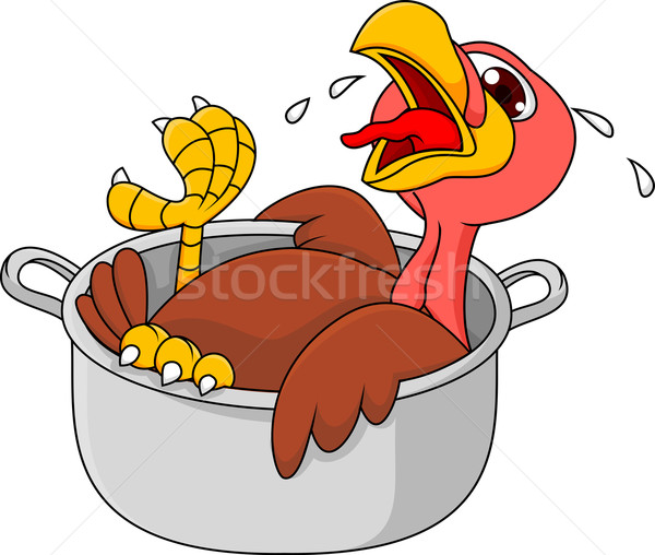Turkey in the saucepan crying
 Stock photo © tigatelu