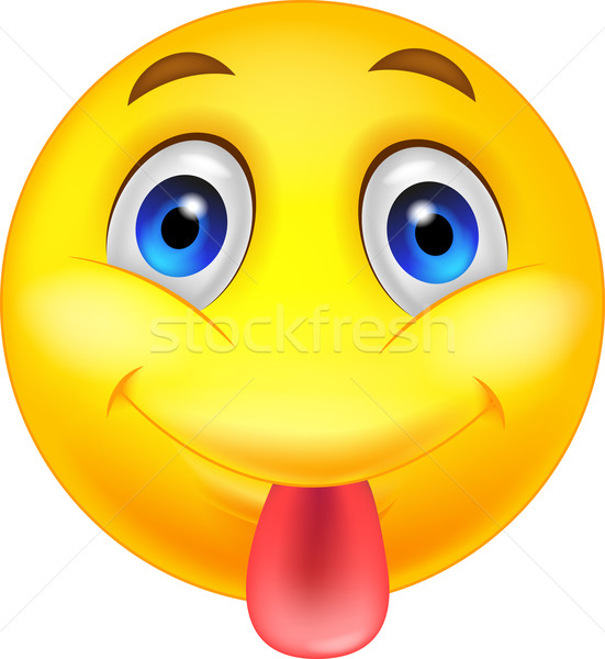 Smiley emoticon sticking out his tongue Stock photo © tigatelu