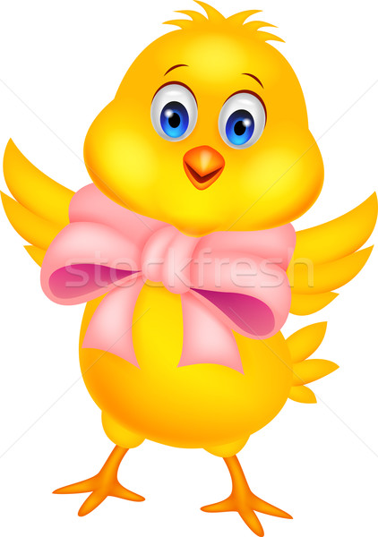 Stock photo: Cute baby chicken cartoon