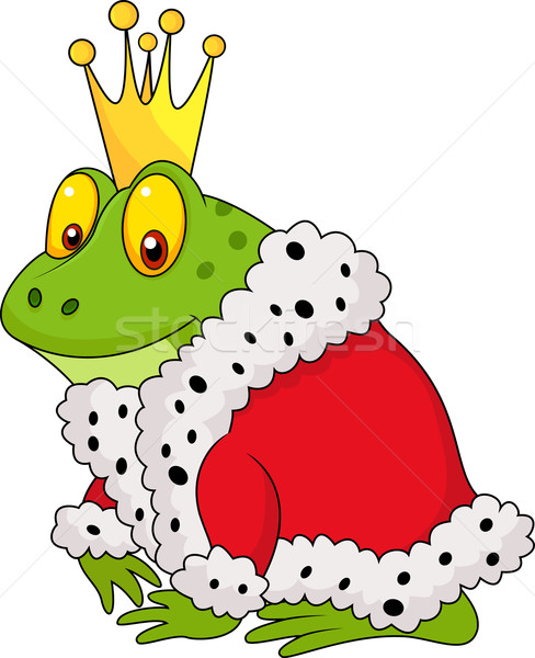 The frog king on a white background Stock photo © tigatelu