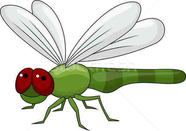 Cute dragonfly cartoon Stock photo © tigatelu