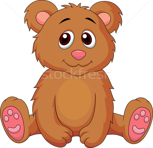 Cute baby bear cartoon Stock photo © tigatelu