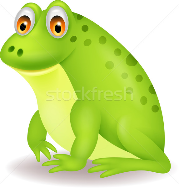 Cute frog cartoon Stock photo © tigatelu