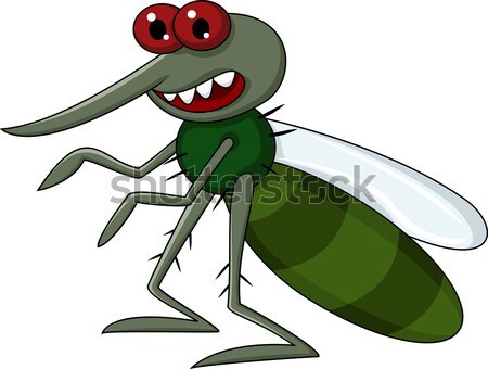 Zanzara cartoon mano bianco sangue Foto d'archivio © tigatelu
