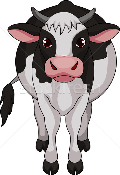 Cute vache cartoon blanche résumé ferme [[stock_photo]] © tigatelu
