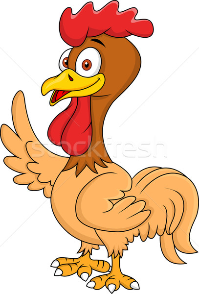 Horoz karikatür kuş tavuk tüy Stok fotoğraf © tigatelu