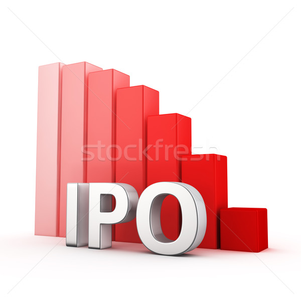 Stock fotó: Csökkentés · mozog · lefelé · piros · oszlopdiagram · fehér