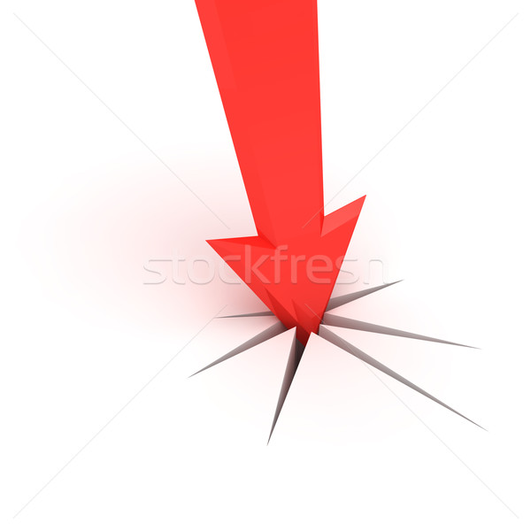 Stock photo: Destructive arrow