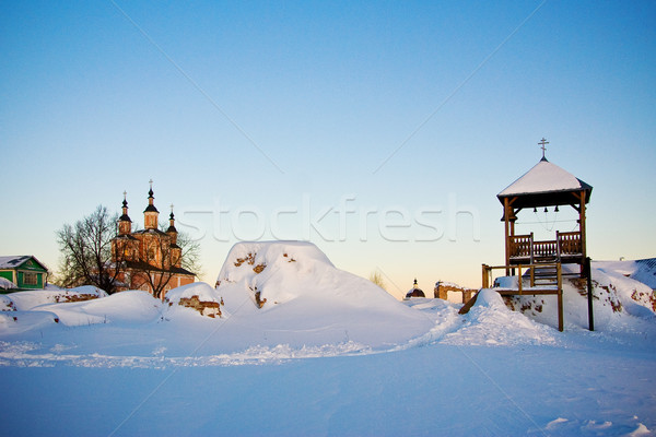 Belfry at Svensky monastery Stock photo © timbrk