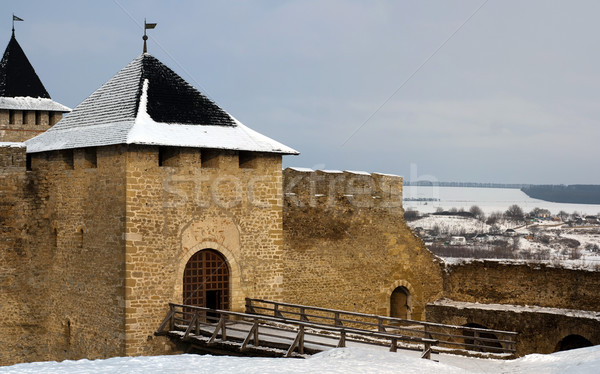 Entrance tower of the castle Stock photo © timbrk